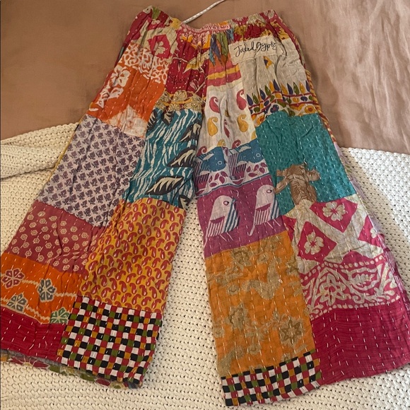 Kantha Quilted Wide Leg Pants - Picture 8 of 9